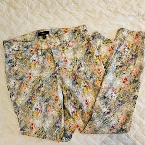 BEBE Women Skinny Jeans Splashed Paint Colorful Size 28